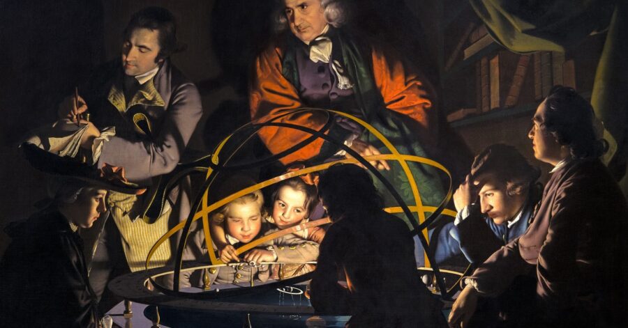 Philosophy of Science: The Orrery by Joseph Wright of Derby.