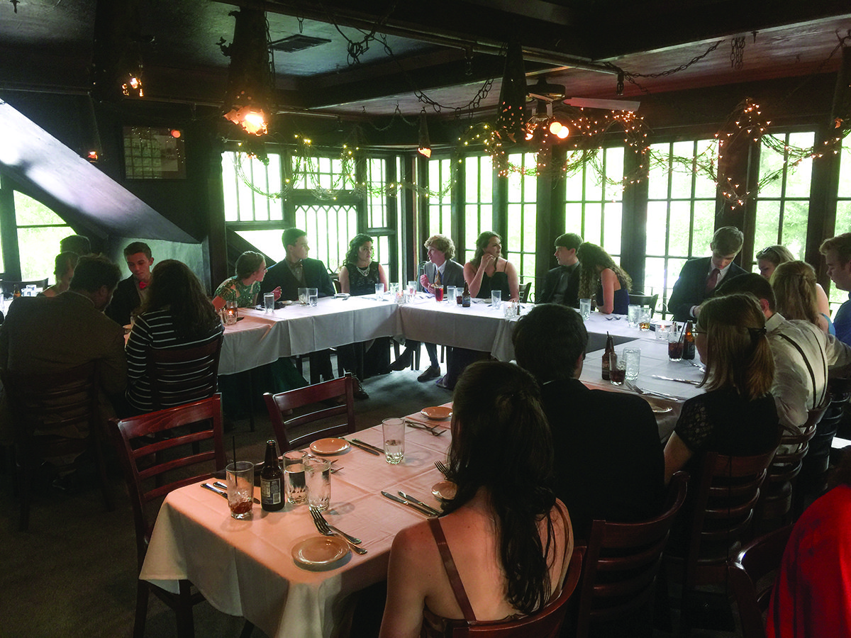 Students assemble for Protocol.