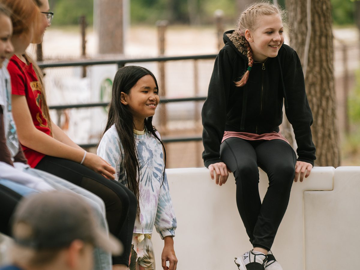 Challenge II students on community day.