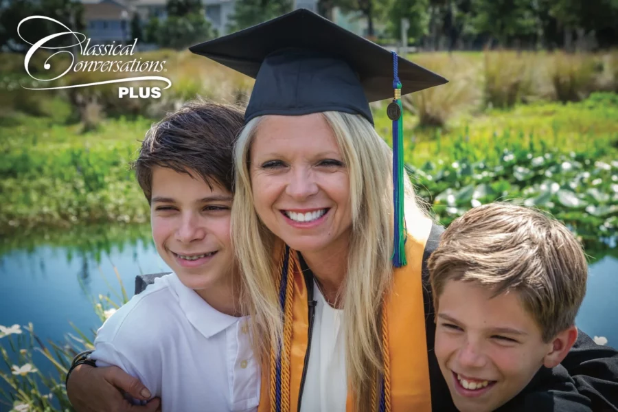 A homeschool mom earns her masters degree.