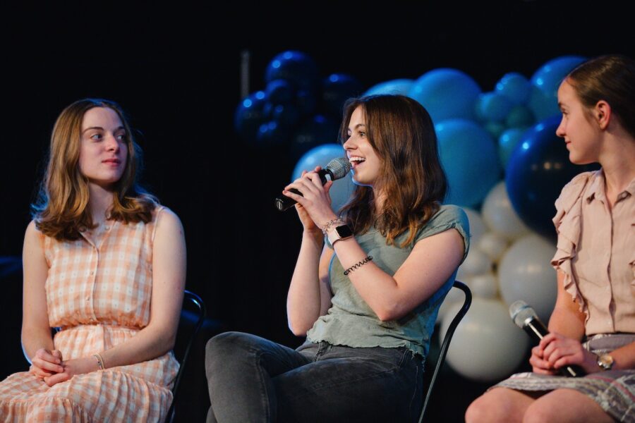 Classical Conversations graduates speaking on a panel at National Commencement